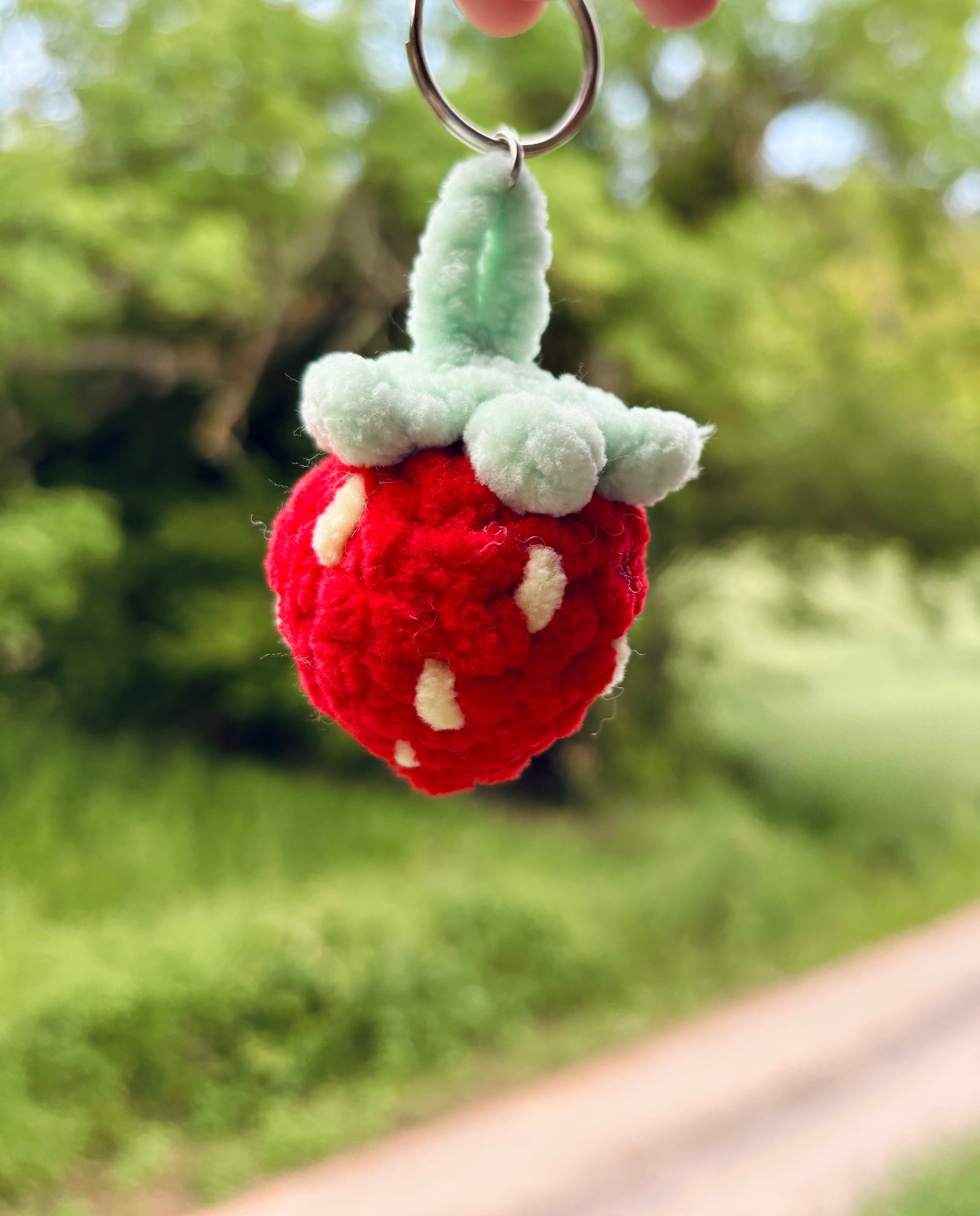 Porte-clés fraises